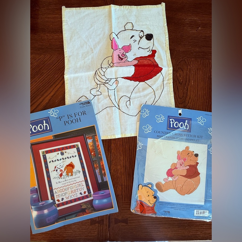 "P" is for Pooh‎ Cross Stitch Pattern Book Leisure Arts & Best Friends Kit